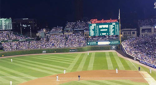 view from seats of wrigley field